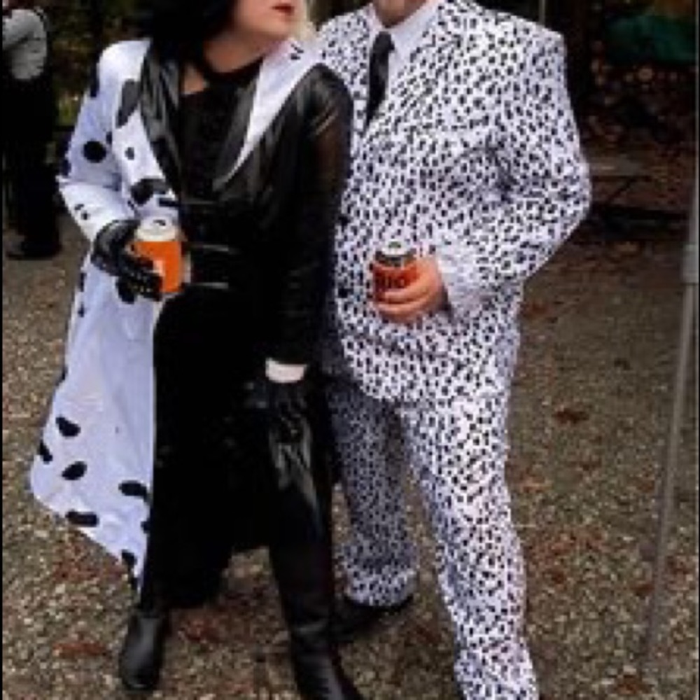 Mens Dalmatian suit. Halloween costume